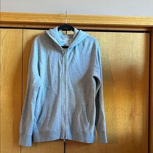 Reigning Champ Light Gray Zip-Up Hoodie